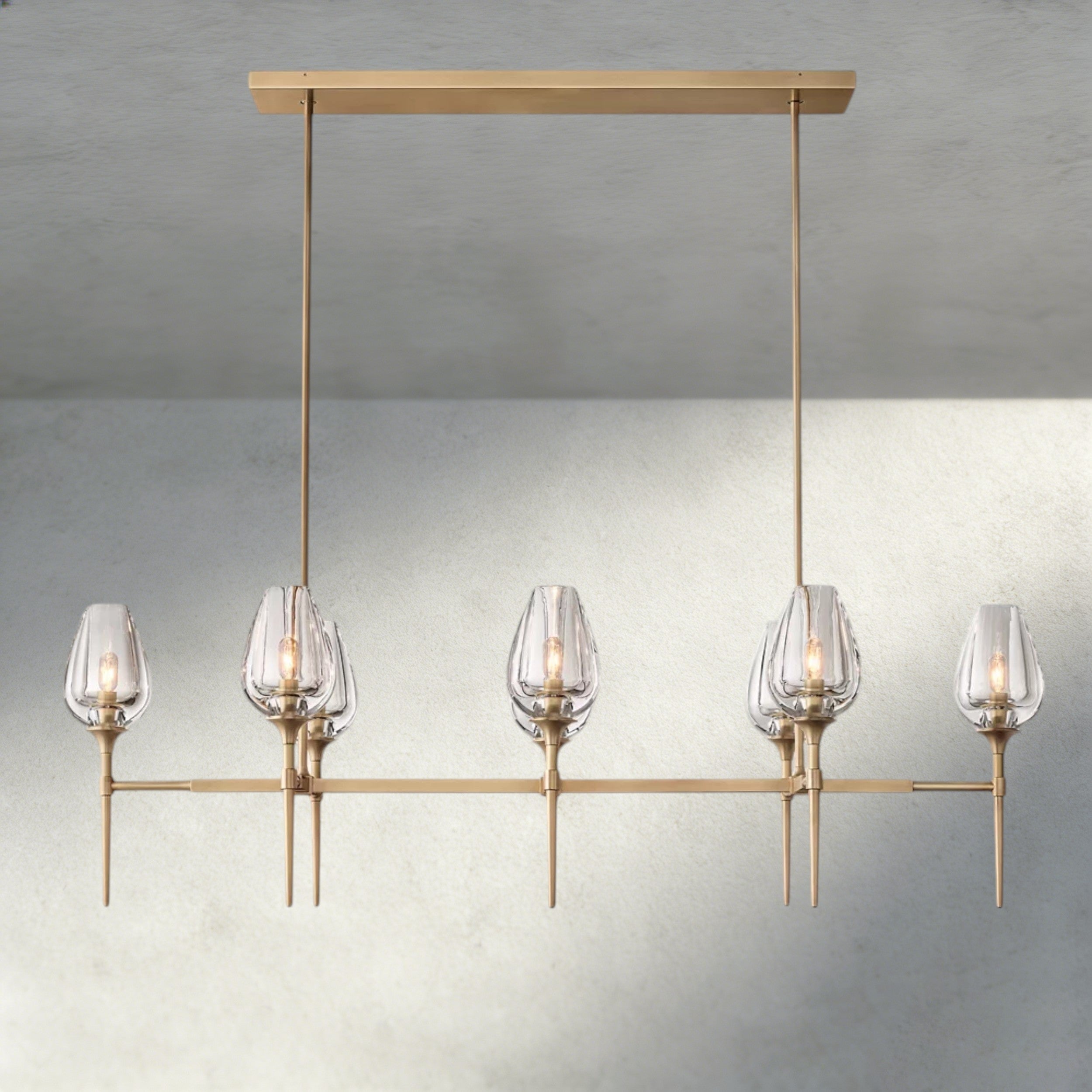 Tulip Linear Chandelier 52", 65"-chandelier-Manorlights