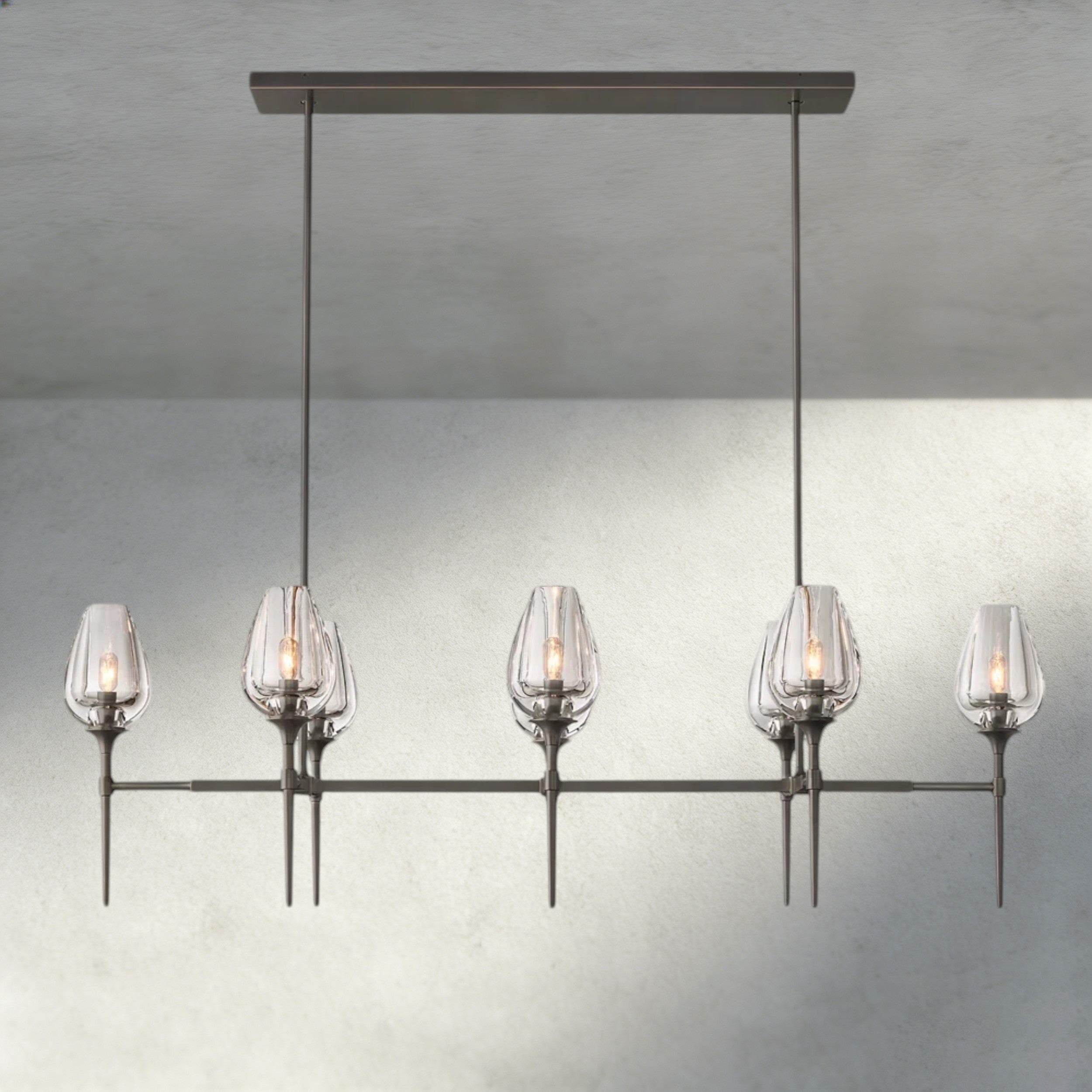 Tulip Linear Chandelier 52", 65"-chandelier-Manorlights