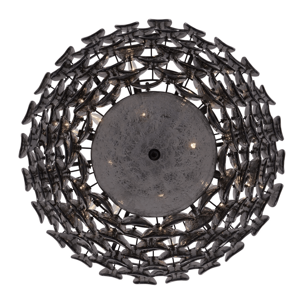 Uroko Large Chandelier - ∅ 34" x H 21"Black & BlackBlushlighting