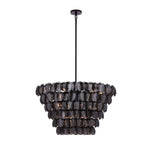 Uroko Large Chandelier - ∅ 34" x H 21"Black & BlackBlushlighting