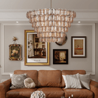 Uroko Large Chandelier - ∅ 34" x H 21"Black & BlackBlushlighting