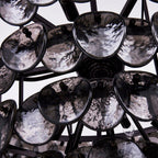 Uroko Large Chandelier - ∅ 34" x H 21"Gold & AmberBlushlighting
