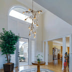 Viticcia Cascade Chandelier styled in a modern dining room
