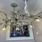 Viticcia Round Chandelier - clear finish, modern home lighting