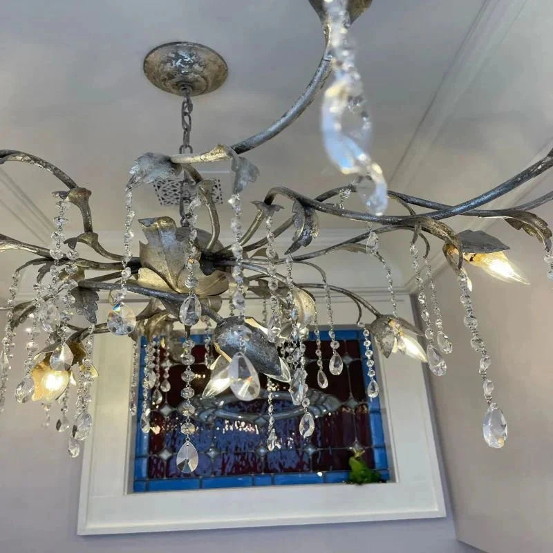 Viticcia Round Chandelier - clear finish, modern home lighting