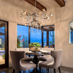 Viticcia Round Chandelier in clear - modern dining room lighting