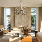 Vivienn Chandelier in bronze - modern dining room lighting