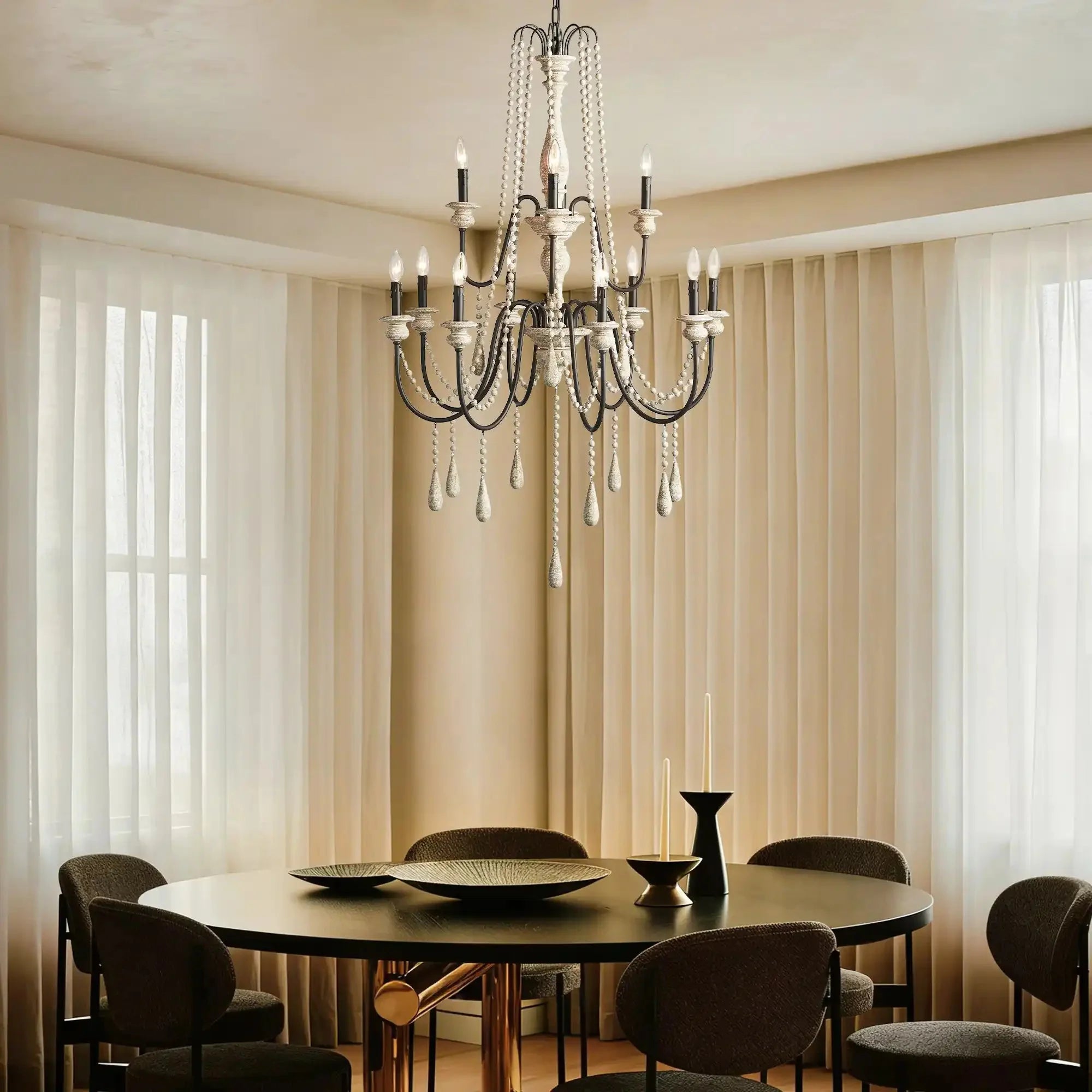 Vivienn Chandelier - bronze finish, modern home lighting