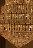 Oversized Multi-layers Honeycomb Luxury Crystal Chandelier in Gold Finish for Big Hallway/Foyer/Entryway-Manorlights