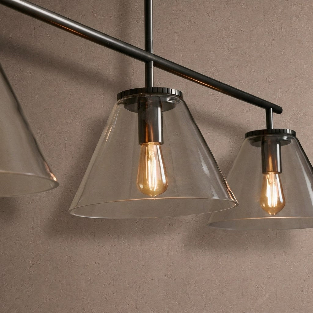 Wescott Linear Cone Chandelier - BlackMilkManorlights