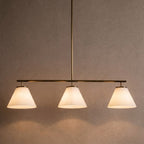 Wescott Linear Cone Chandelier - BrassMilkManorlights