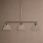Wescott Linear Cone Chandelier - BrassClearManorlights