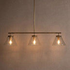 Wescott Linear Cone Chandelier - BrassClearManorlights