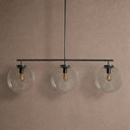 Wescott Linear Globe Chandelier - BlackClearManorlights