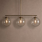 Wescott Linear Globe Chandelier - BrassClearManorlights