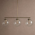 Wescott Linear Globe Chandelier - BrassClearManorlights
