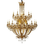 Zaira Opulent Chandelier - ∅ 62.2″ x H 82.7″Brass & ClearManorlights