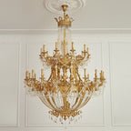 Zaira Opulent Chandelier - ∅ 62.2″ x H 82.7″Brass & ClearManorlights