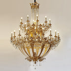 Zaira Opulent Chandelier - ∅ 62.2″ x H 82.7″Brass & ClearManorlights