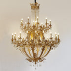 Zaira Opulent Chandelier - ∅ 62.2″ x H 82.7″Brass & ClearManorlights