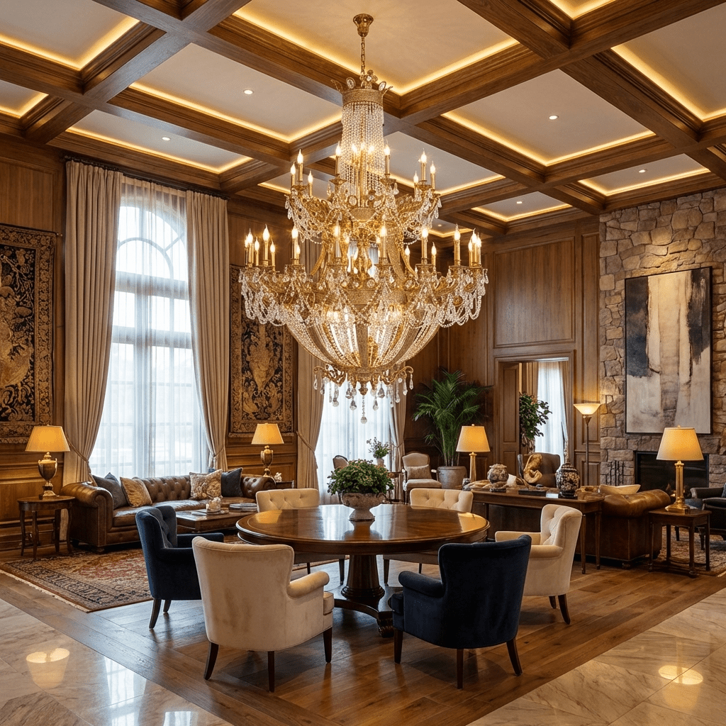 Zaira Opulent Chandelier - ∅ 62.2″ x H 82.7″Brass & ClearManorlights