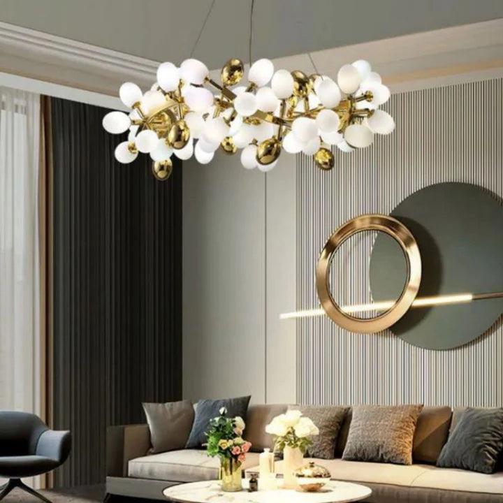 Zenora Modern Grape Round Chandelier - Medium: 39.4" DBlushlighting
