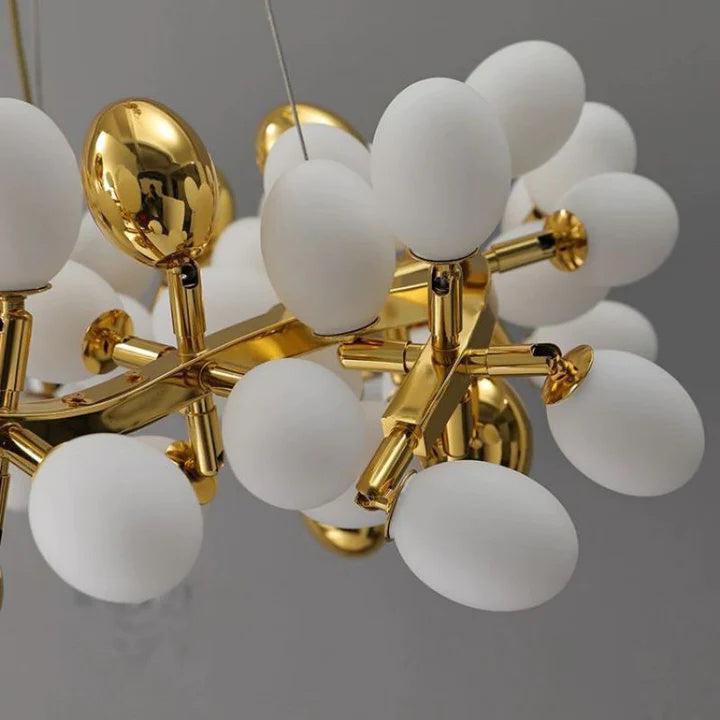 Zenora Modern Grape Round Chandelier - Small: 31.5" DBlushlighting