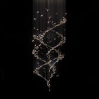 Extra Large Luxury Art Double Spiral Creative Crystal Chandelier For High-ceiling Foyer/Hallway/Entryway-Manorlights